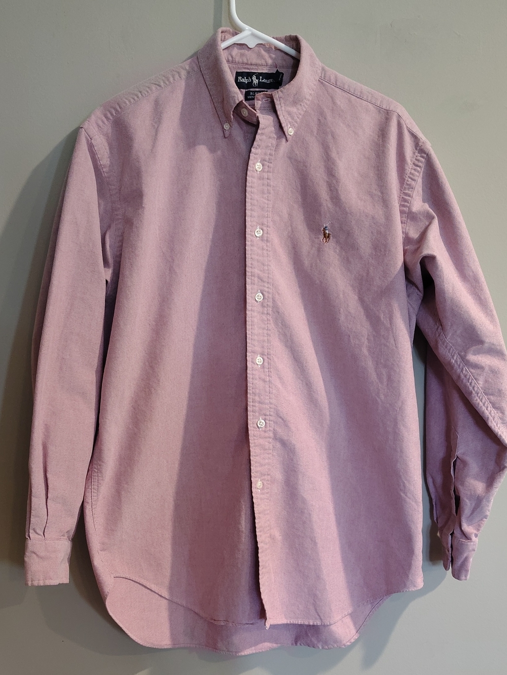 Ralph Lauren Men’s Medium Button-Down Cotton Oxford Dusty Pink Shirt